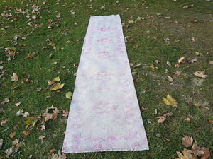 Vintage Kurdish Oushak Runner 2'4'' x 11'1''