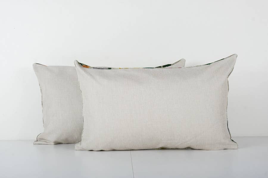 Silk Ikat Velvet Pillow Cover Set of 2 | 16'' x 24''