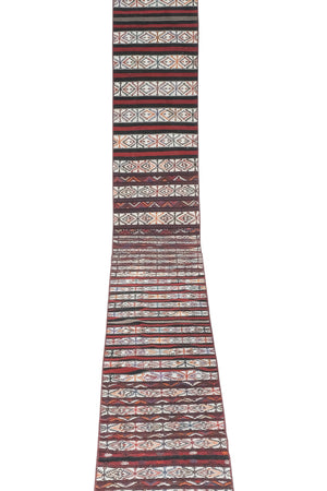Vintage Turkish Kilim Runner 2'1'' x 29'4''