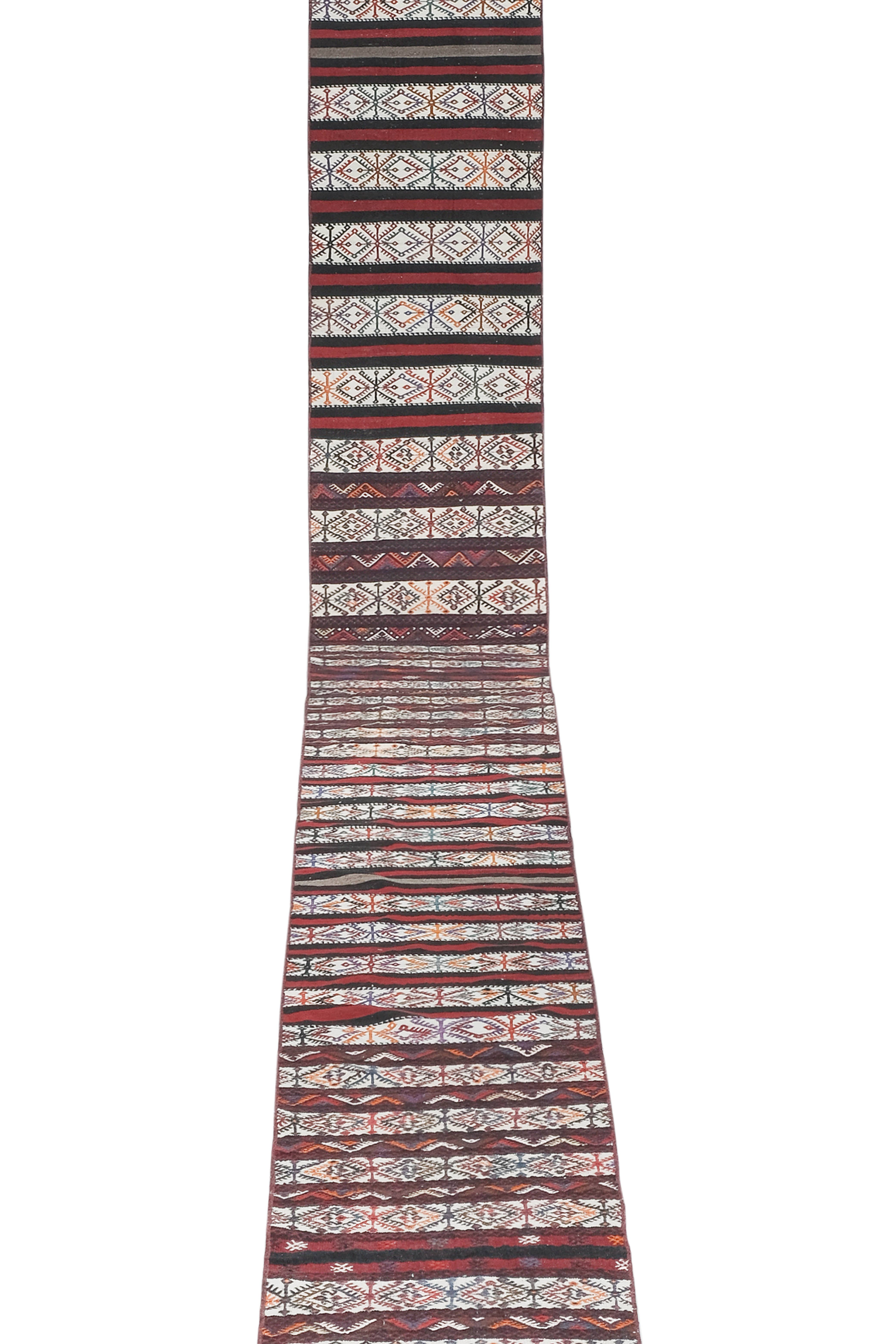 Vintage Turkish Kilim Runner 2'1'' x 29'4''