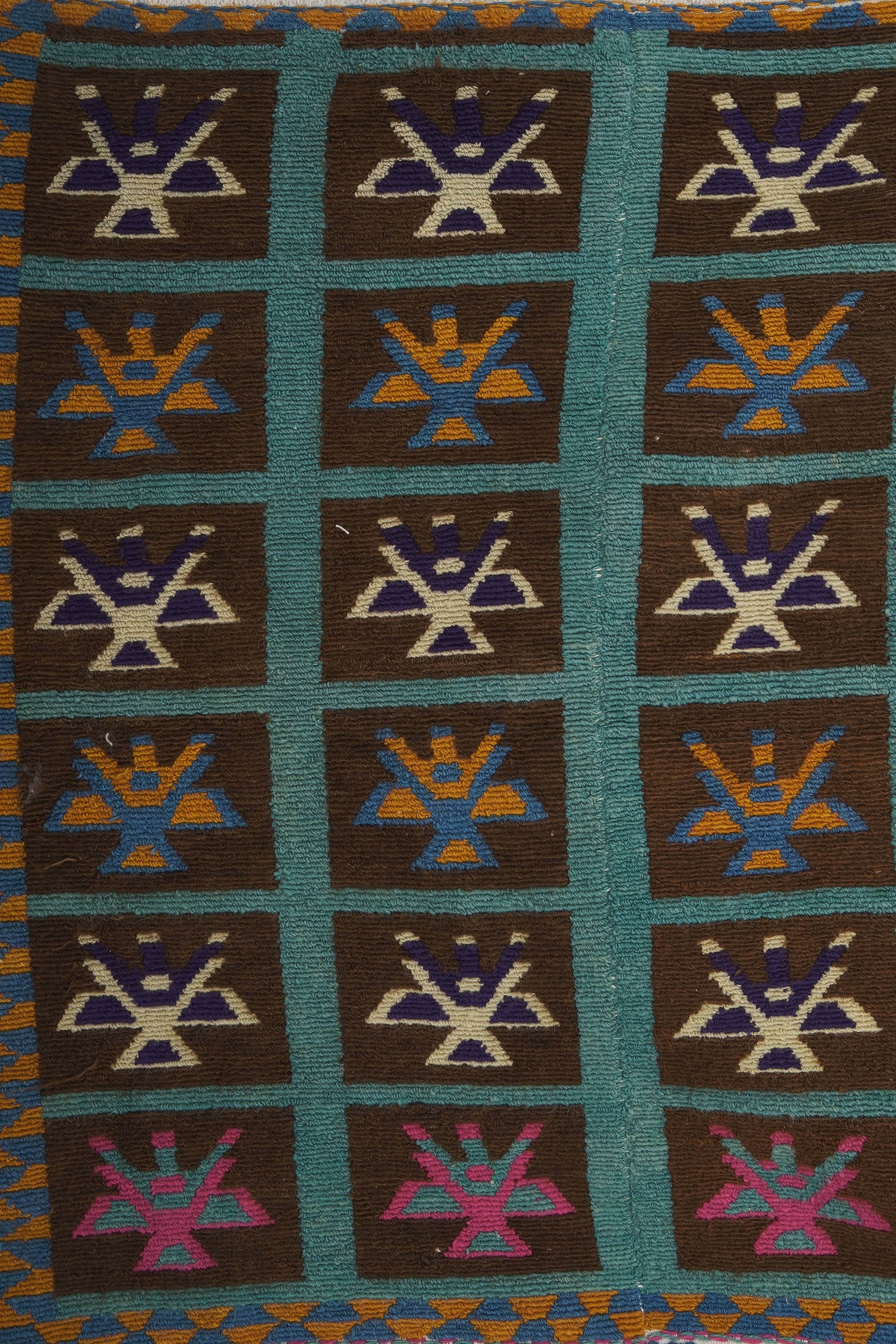 Vintage Turkish Tulu Rug 4'1'' x 4'7''
