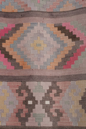Vintage Turkish Kilim Runner 2'9'' x 21'8''