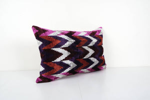 Silk Ikat Velvet Pillow Cover | 16'' x 24''