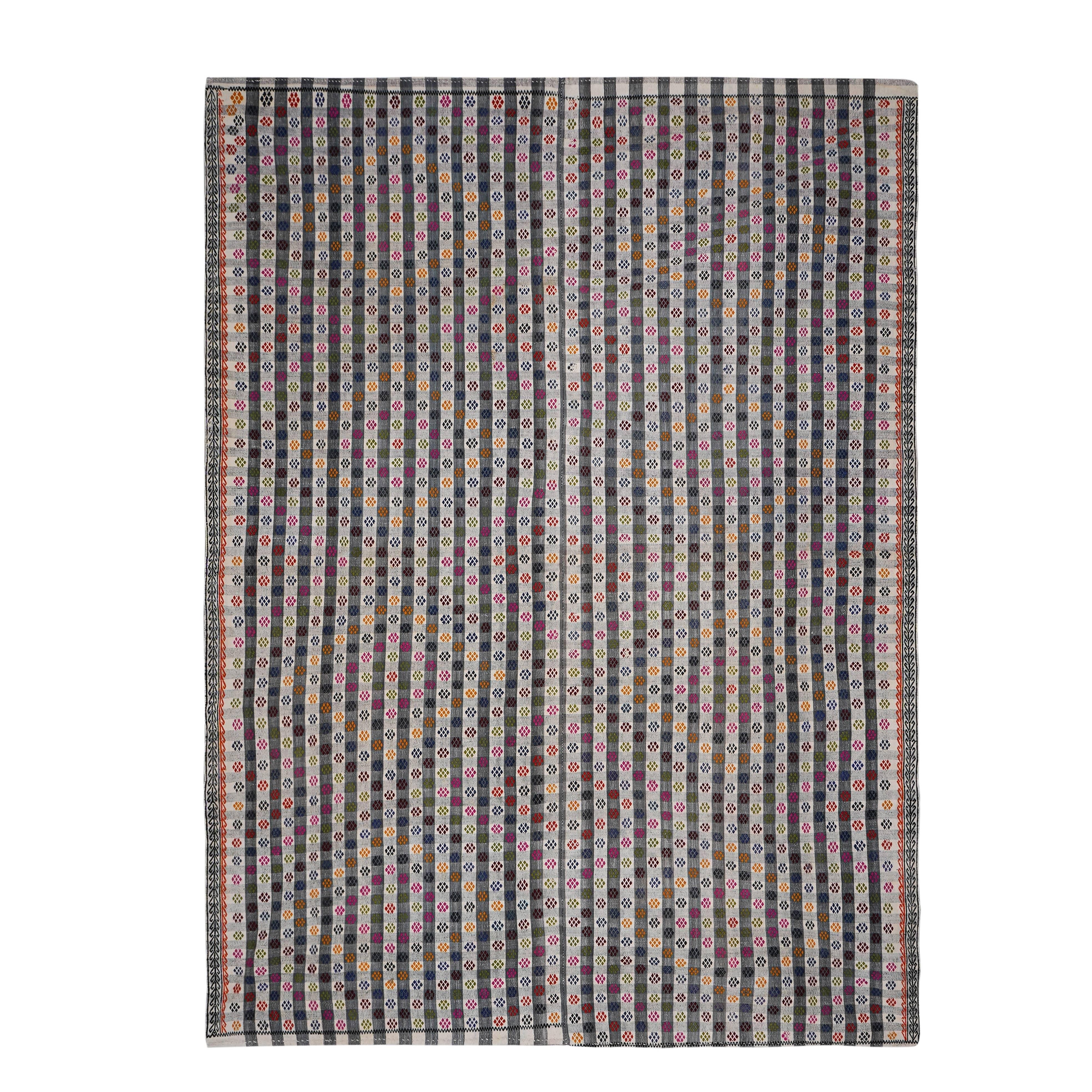 Vintage Adana Kilim Rug 6'9'' x 9'9''
