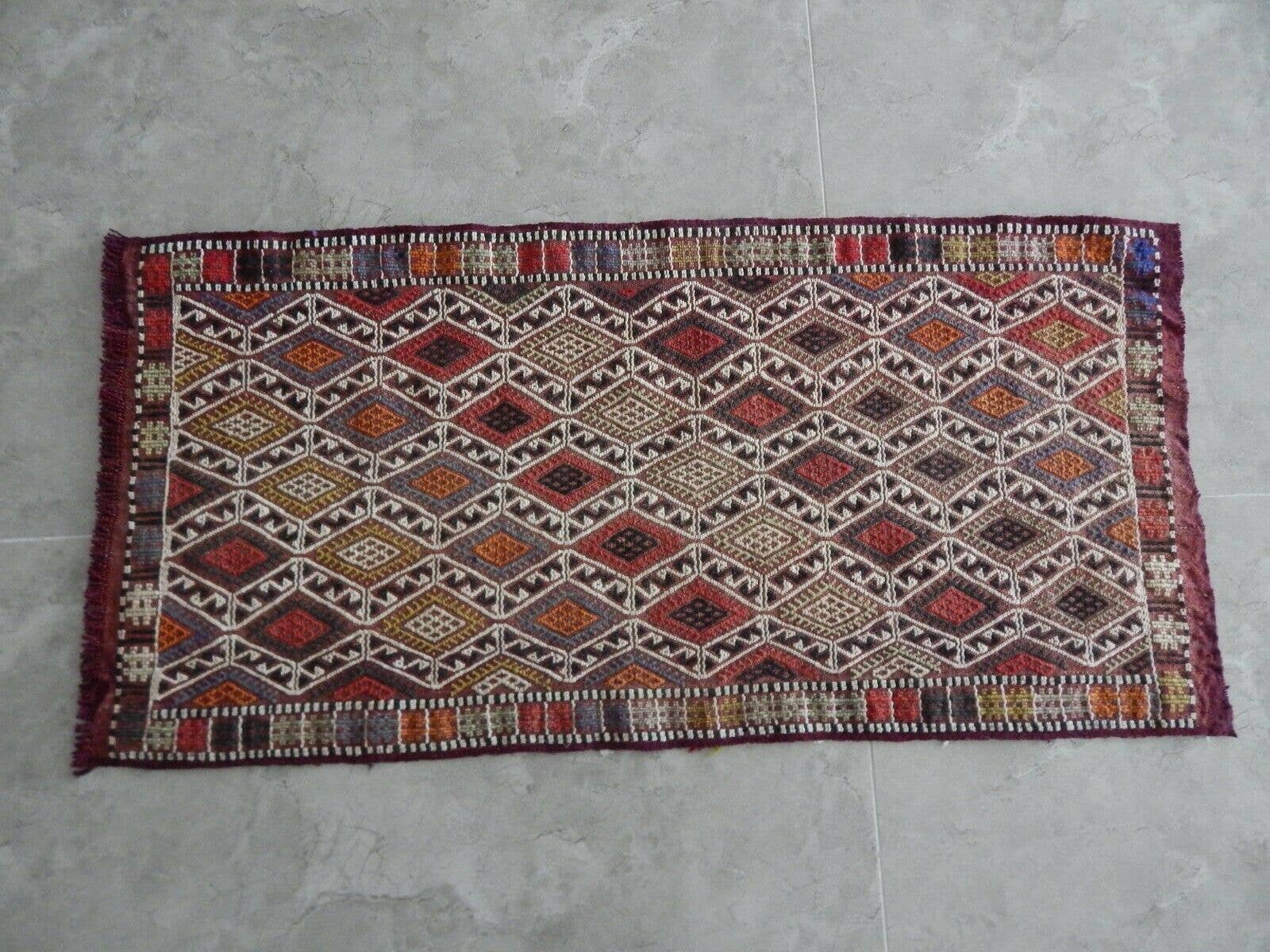 Vintage Konya Yastik Rug 20'' x 41''