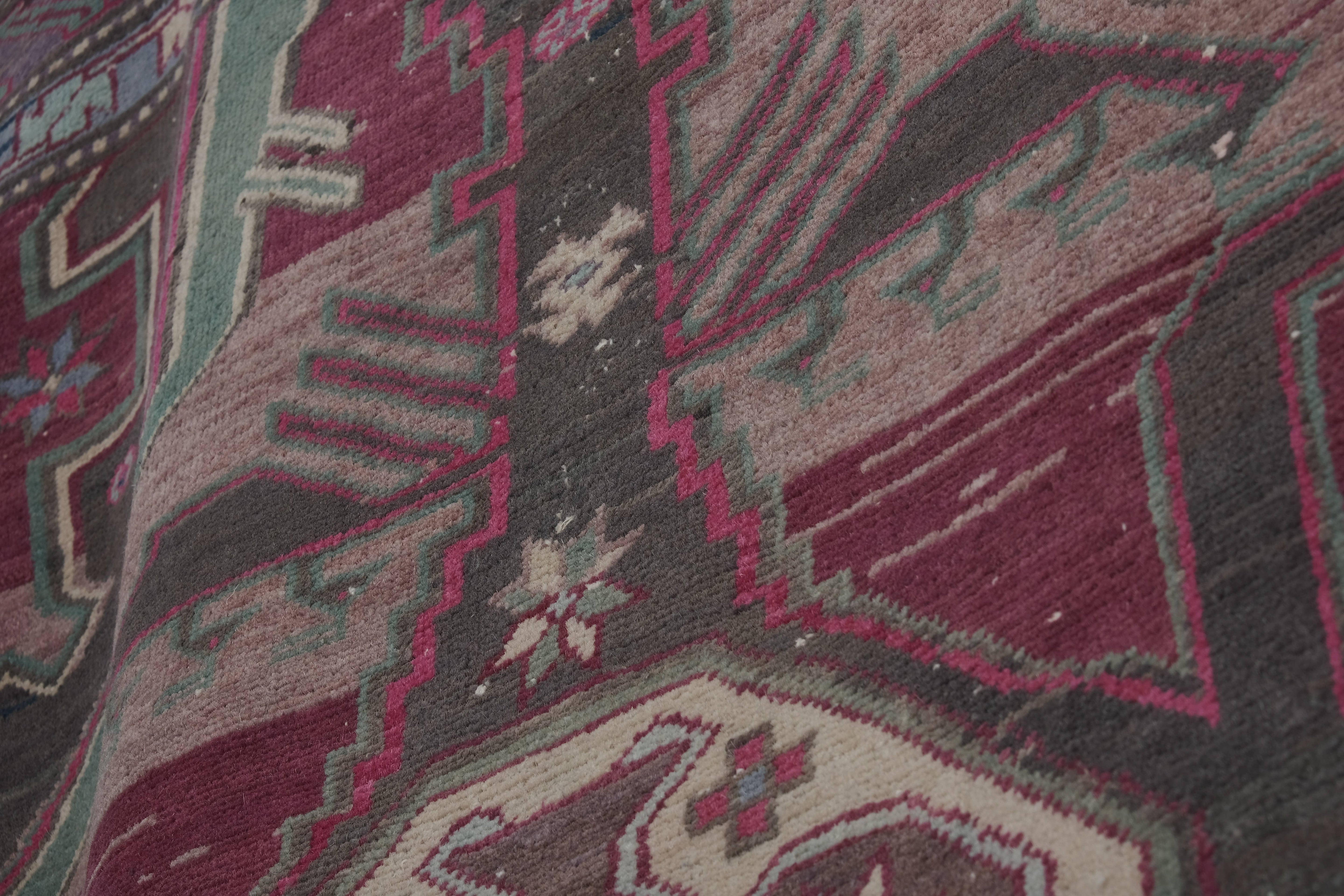 Vintage Caucasian Runner Rug 3'9'' x 10'6''