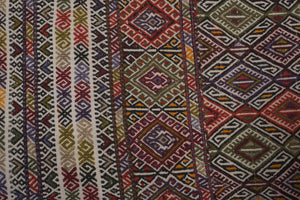 Vintage Turkish Anatolian Kilim Rug 4'6'' x 11'7''