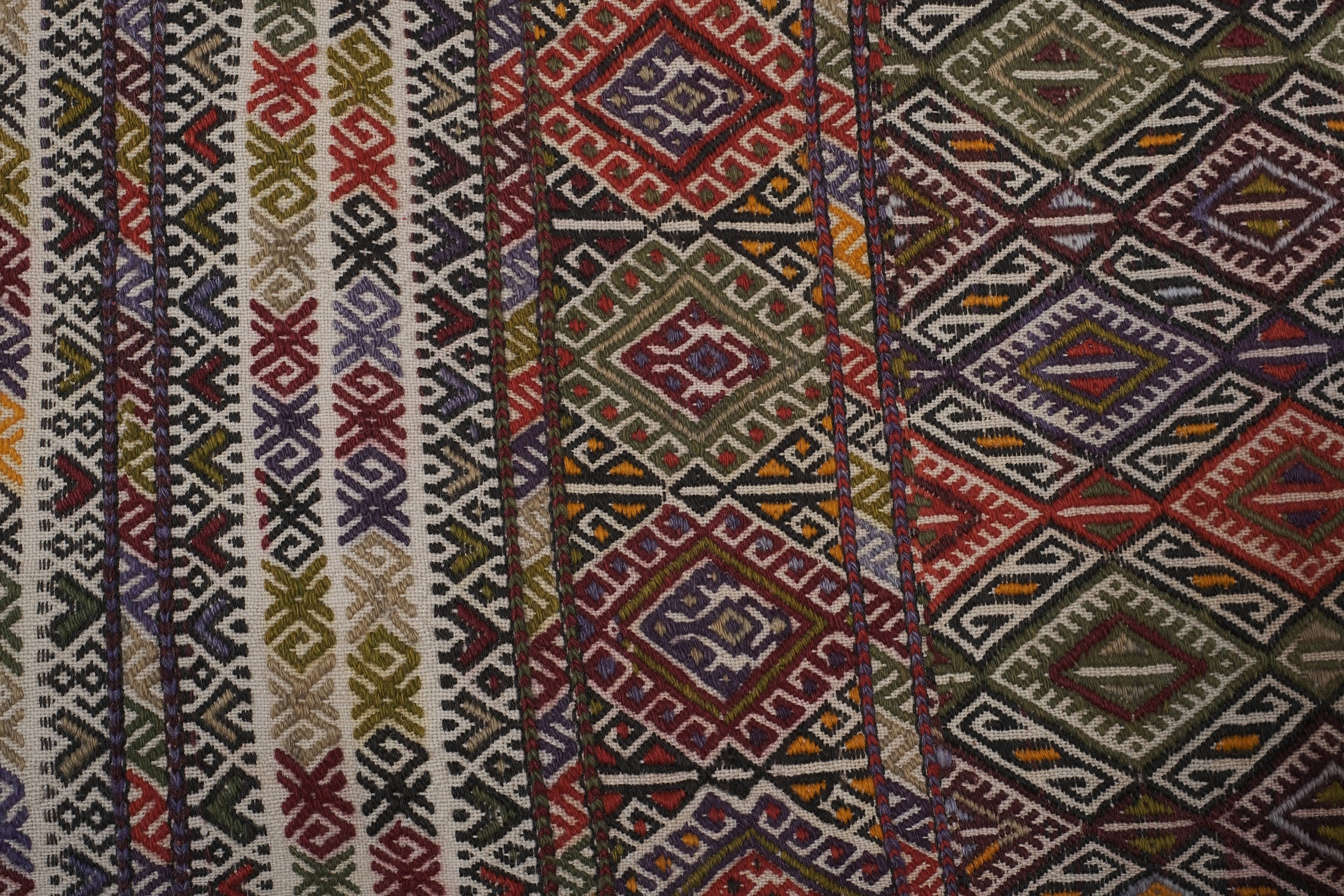Vintage Turkish Anatolian Kilim Rug 4'6'' x 11'7''
