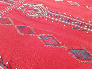 Vintage Turkish Kilim Rug 5'3'' x 6'9''