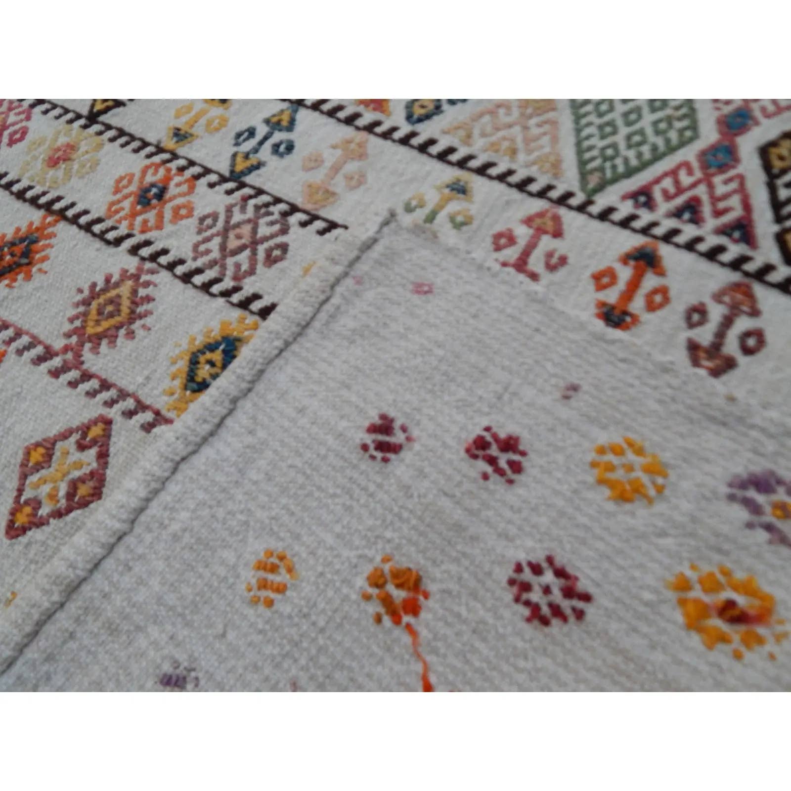 Vintage Turkish Kilim Rug 37'' x 39''