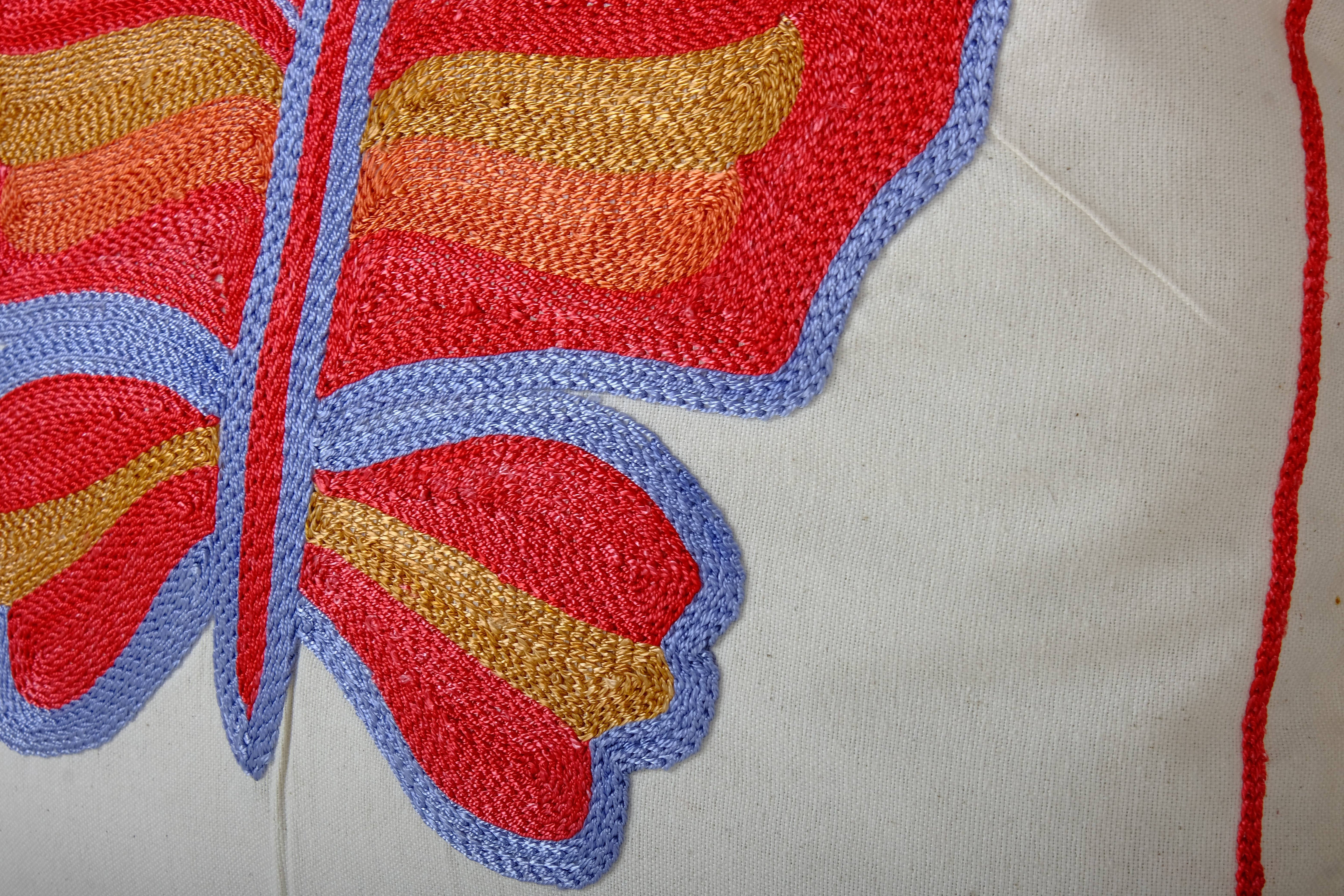 Butterfly Suzani Pillow Cover | 18'' x 19''