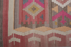 Vintage Turkish Kilim Runner 2'6'' x 21'1''