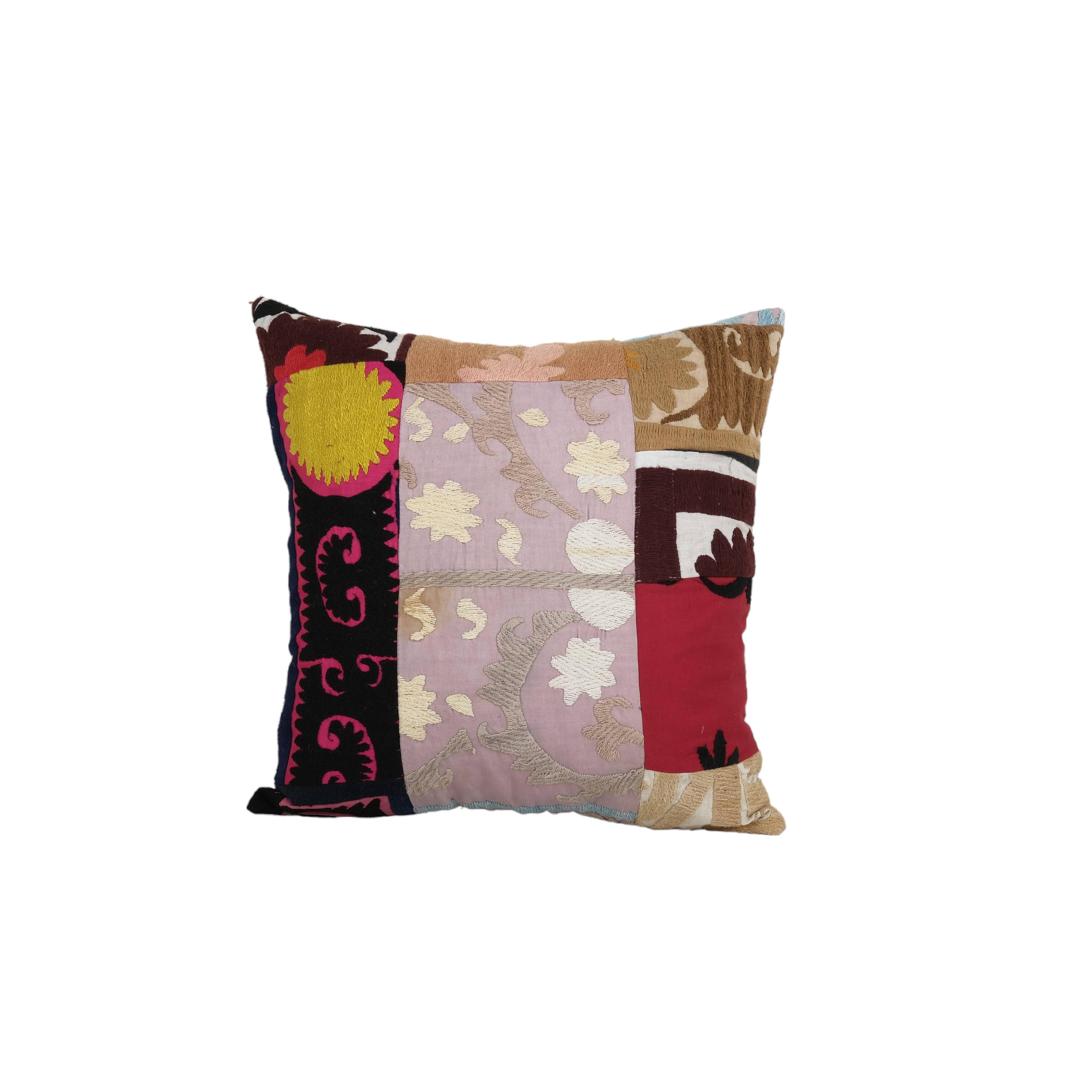 Suzani Patchwork Pillow Cover | 18'' x 18''