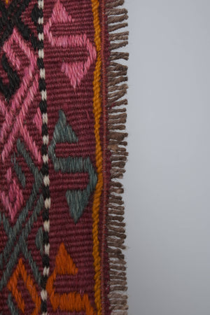 Vintage Turkish Kilim Runner 4'8'' x 14'7''