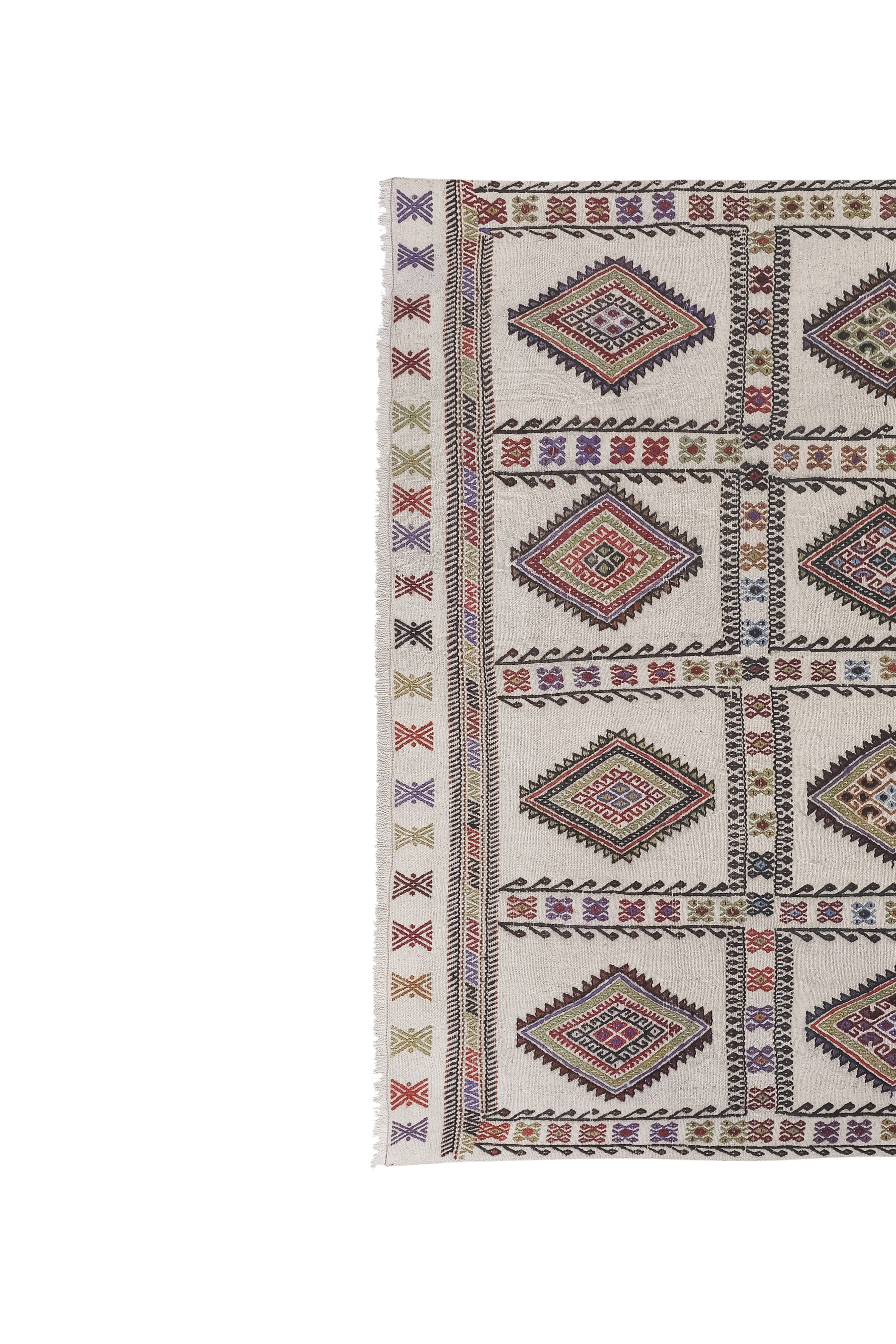 Vintage Turkish Kilim Rug 4'11'' x 6'10''