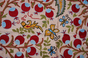 Silk Suzani Wall Hanging & Bedspread 3'4'' x 6'1''