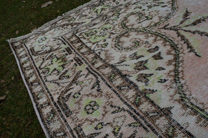 Vintage Turkish Anatolian Oushak Rug 6'3'' x 10'2''