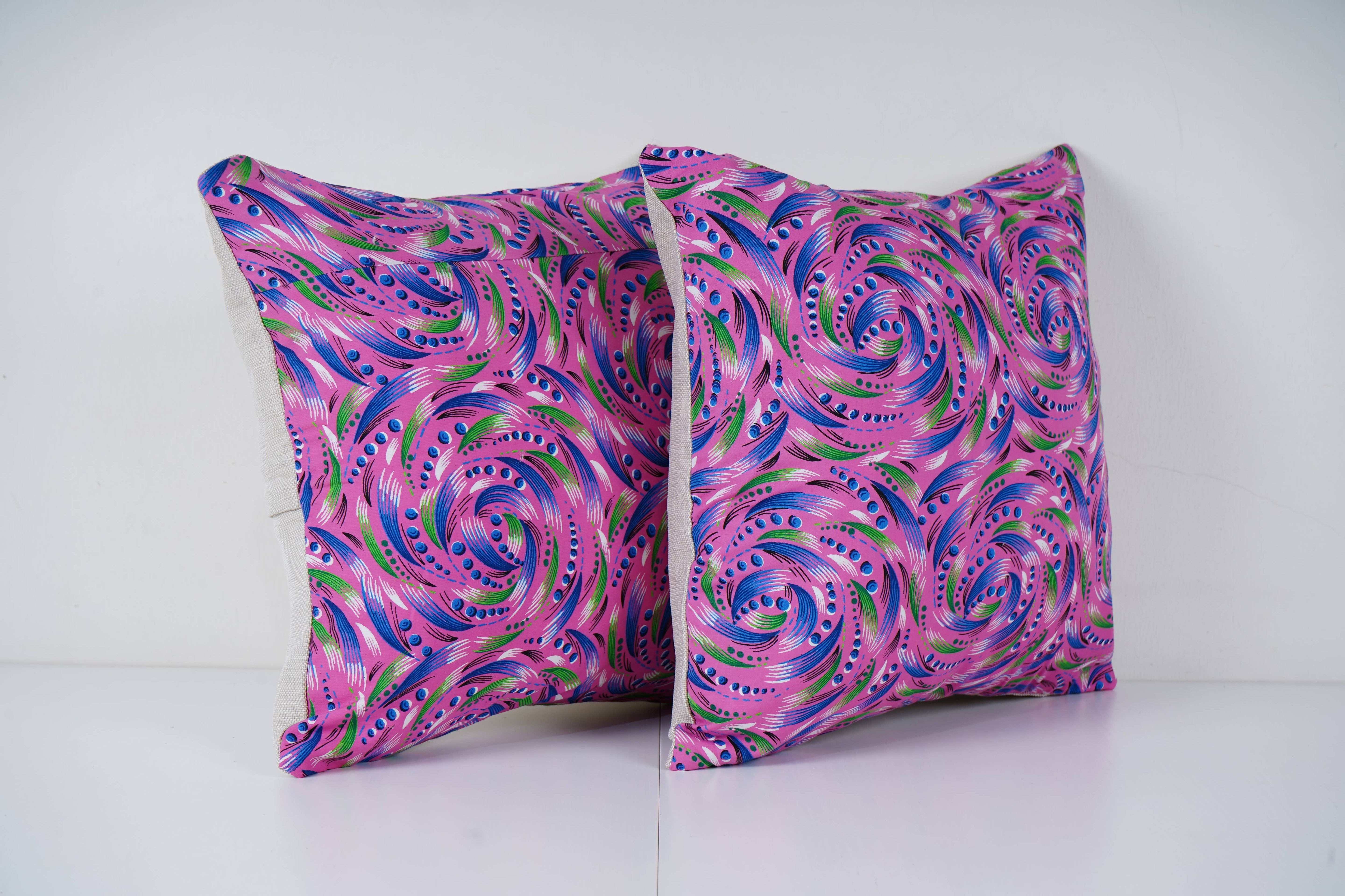 Uzbek Roller Printed Pillow Cover Set of 2 | 16'' x 16''