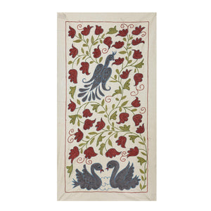 Swan Suzani Wall Hanging & Tablecloth | 20'' x 36''