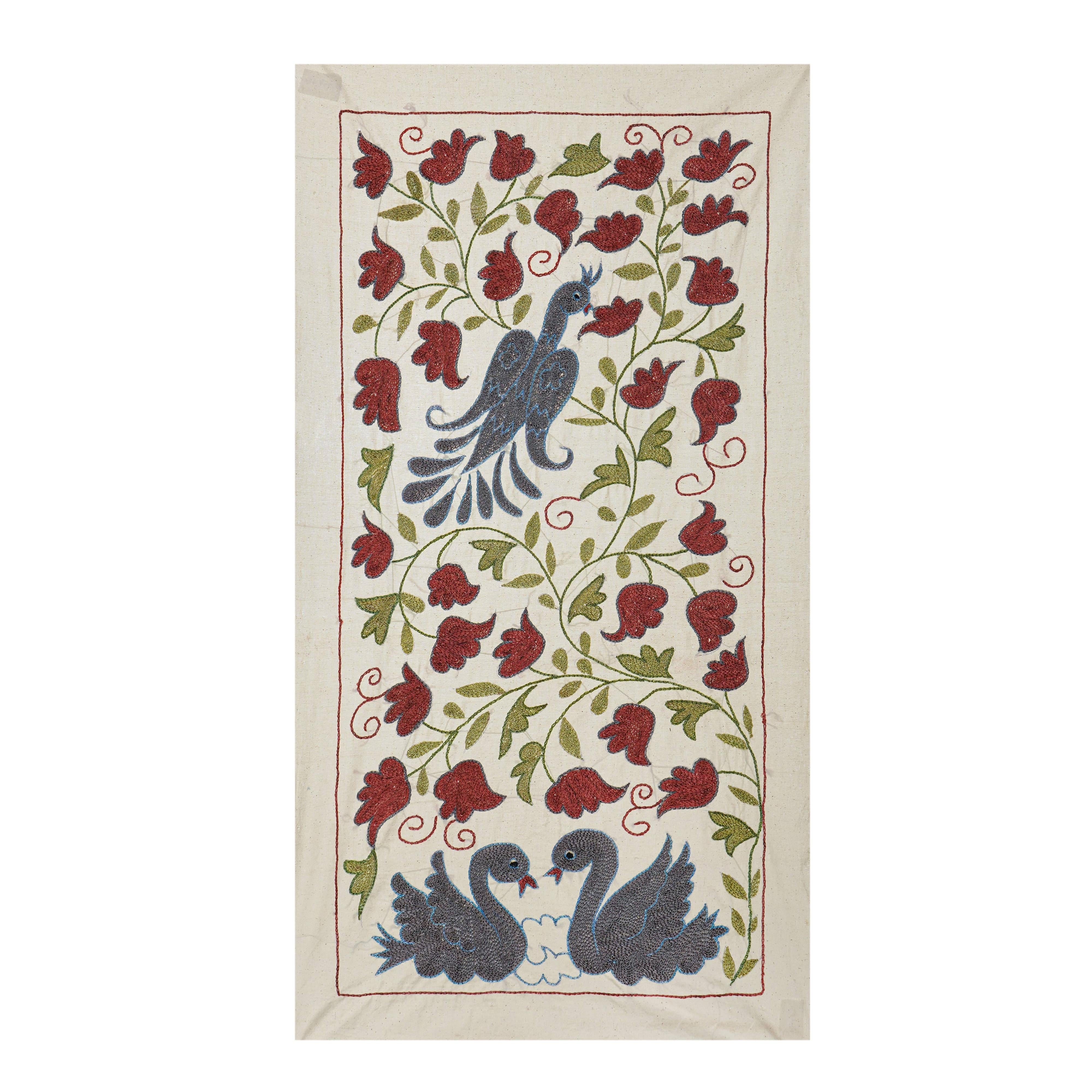 Swan Suzani Wall Hanging & Tablecloth | 20'' x 36''