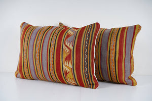 Kilim Pillow Cover Set of 2 | 16'' x 24''