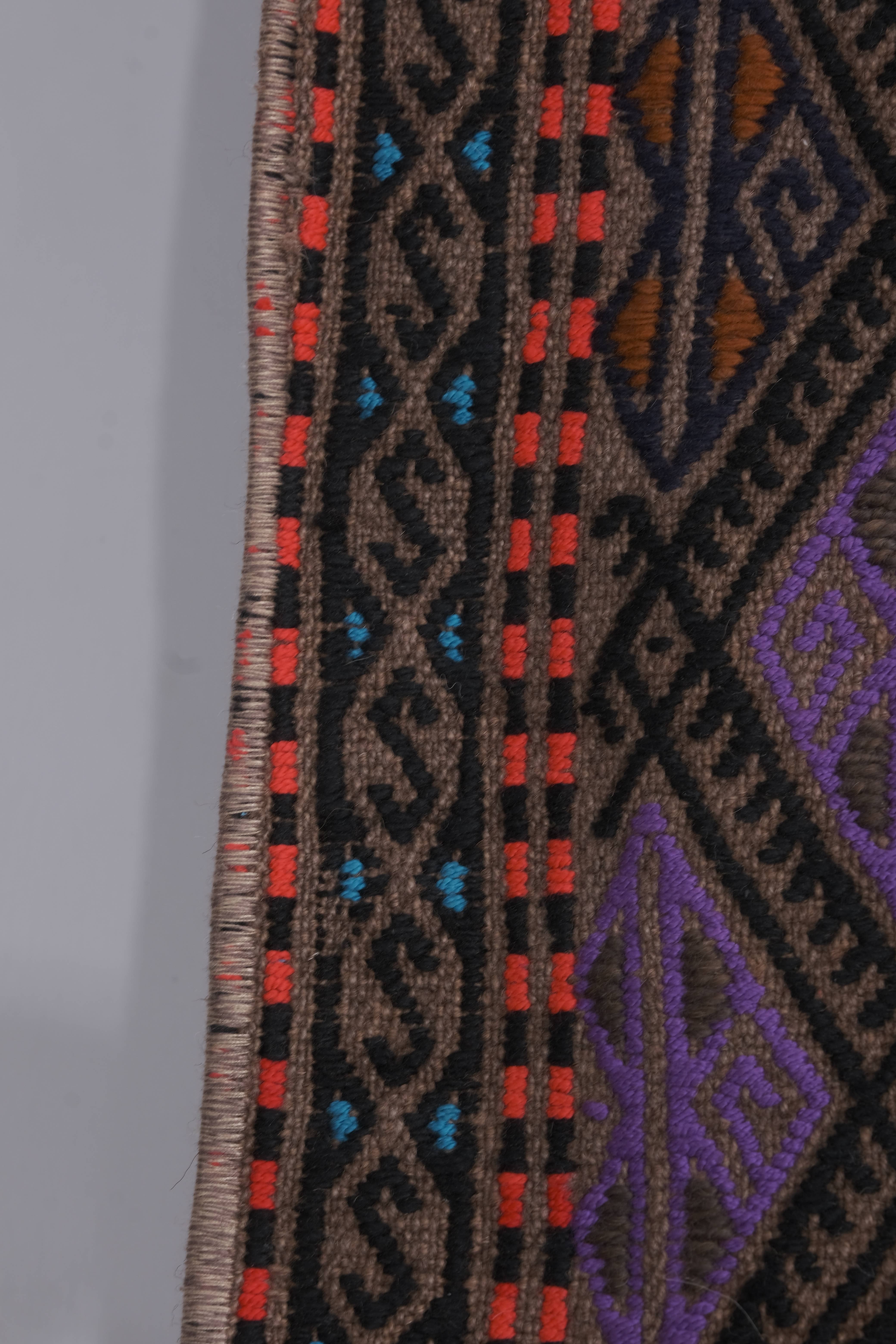 Vintage Turkish Kilim Runner 2'2'' x 16'1''