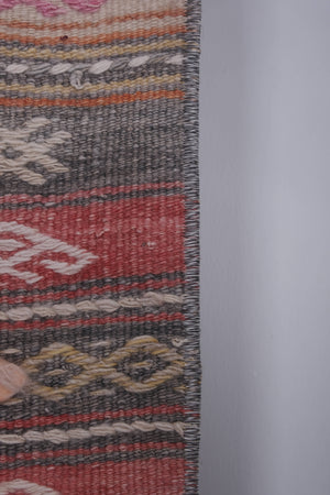 Vintage Turkish Kilim Runner 1'9'' x 23'1''