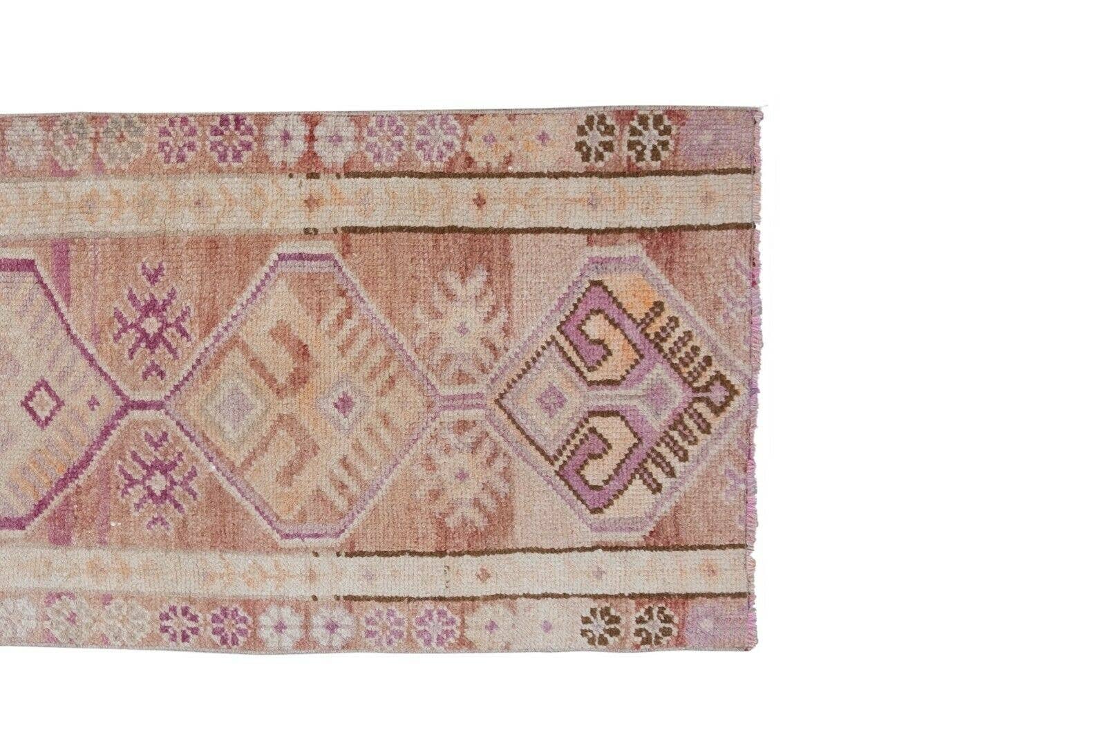 Vintage Turkish Kars Oushak Runner 2'8'' x 9'9''