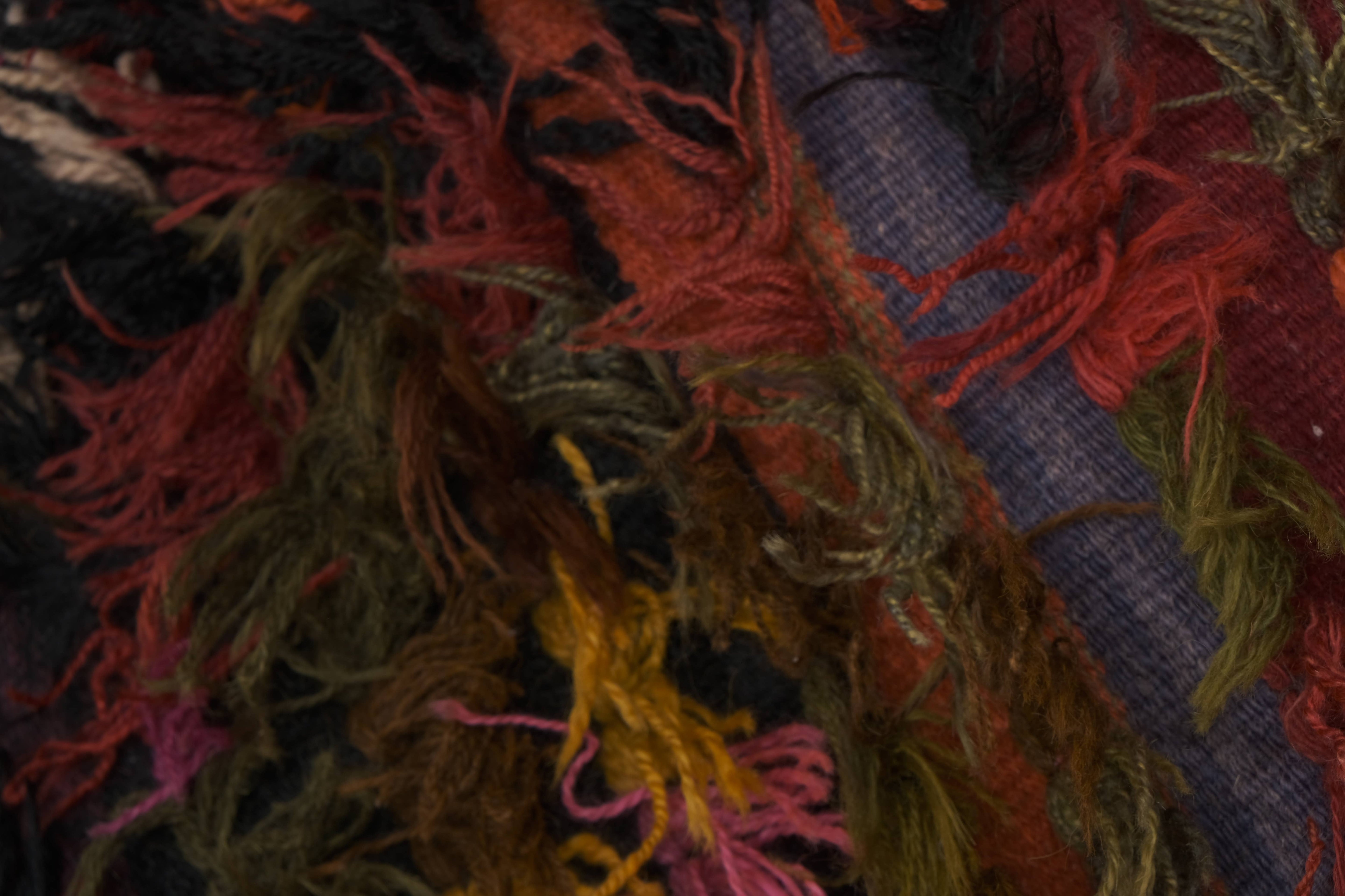 Vintage Turkish Shaggy Rug 3'1'' x 5'10''