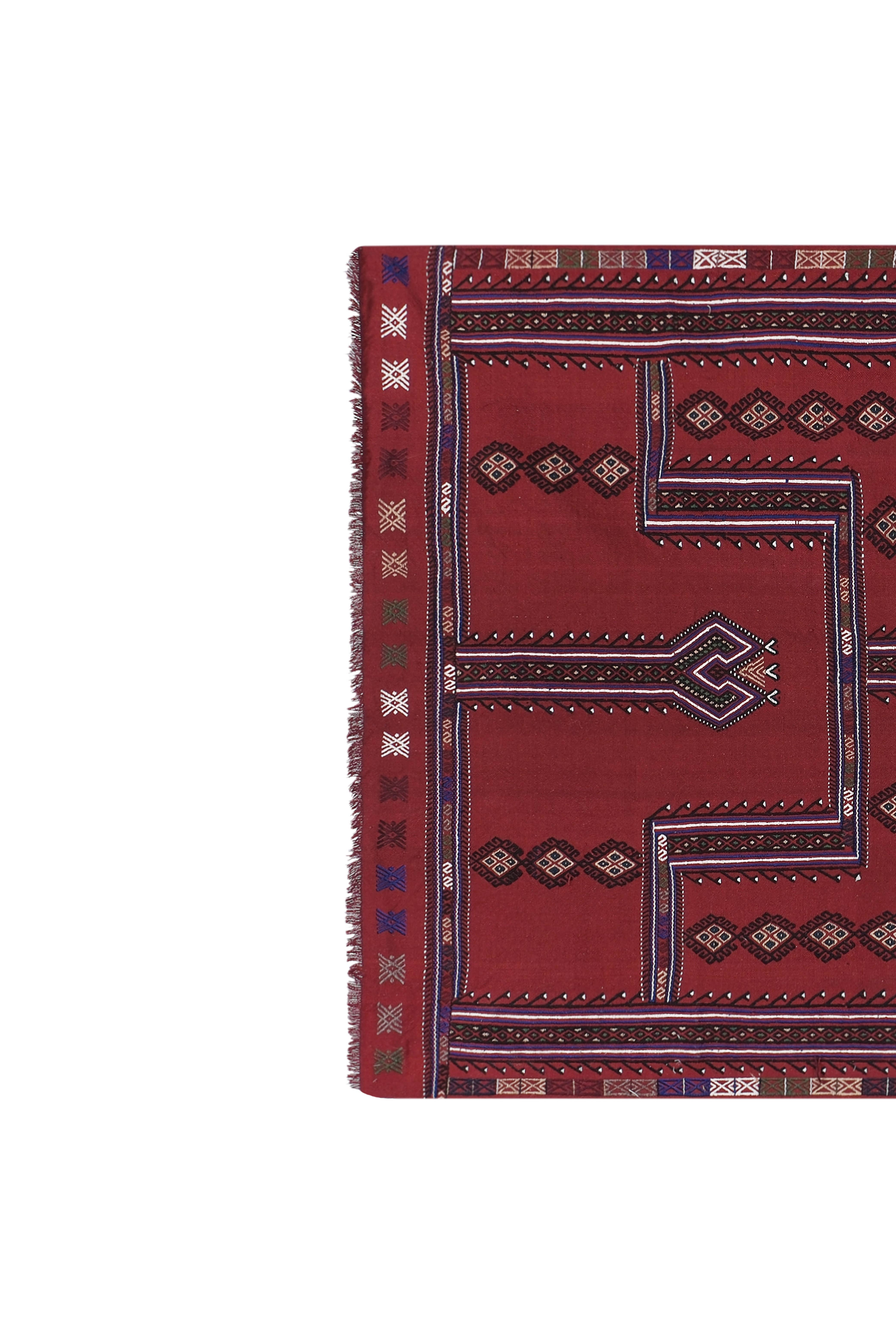 Vintage Turkish Karapinar Kilim Rug 4'7'' x 7'9''