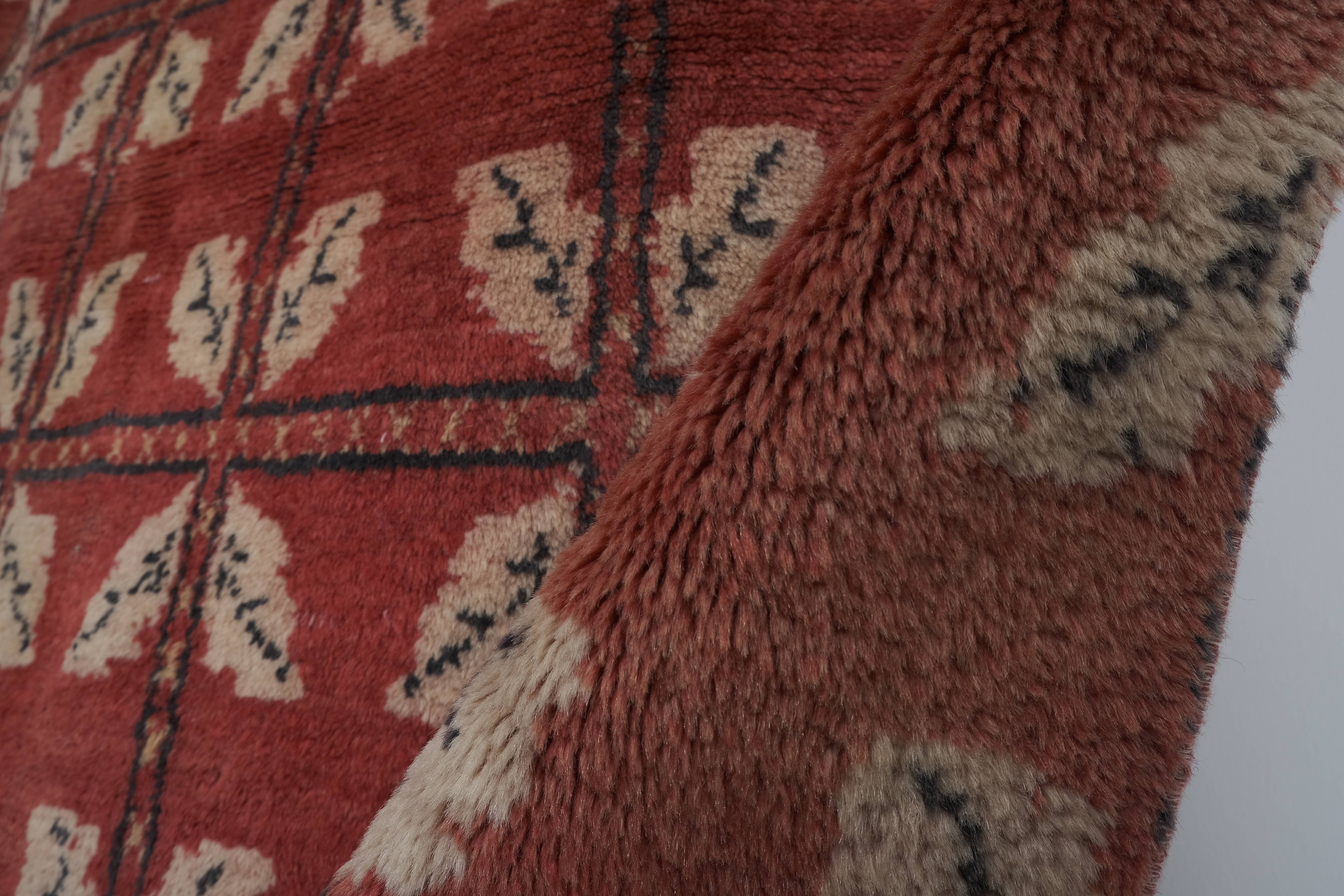 Vintage Turkish Kars Oushak Rug 4'8'' x 6'9''