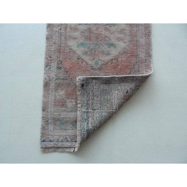 Vintage Turkish Rug 17'' x 39''