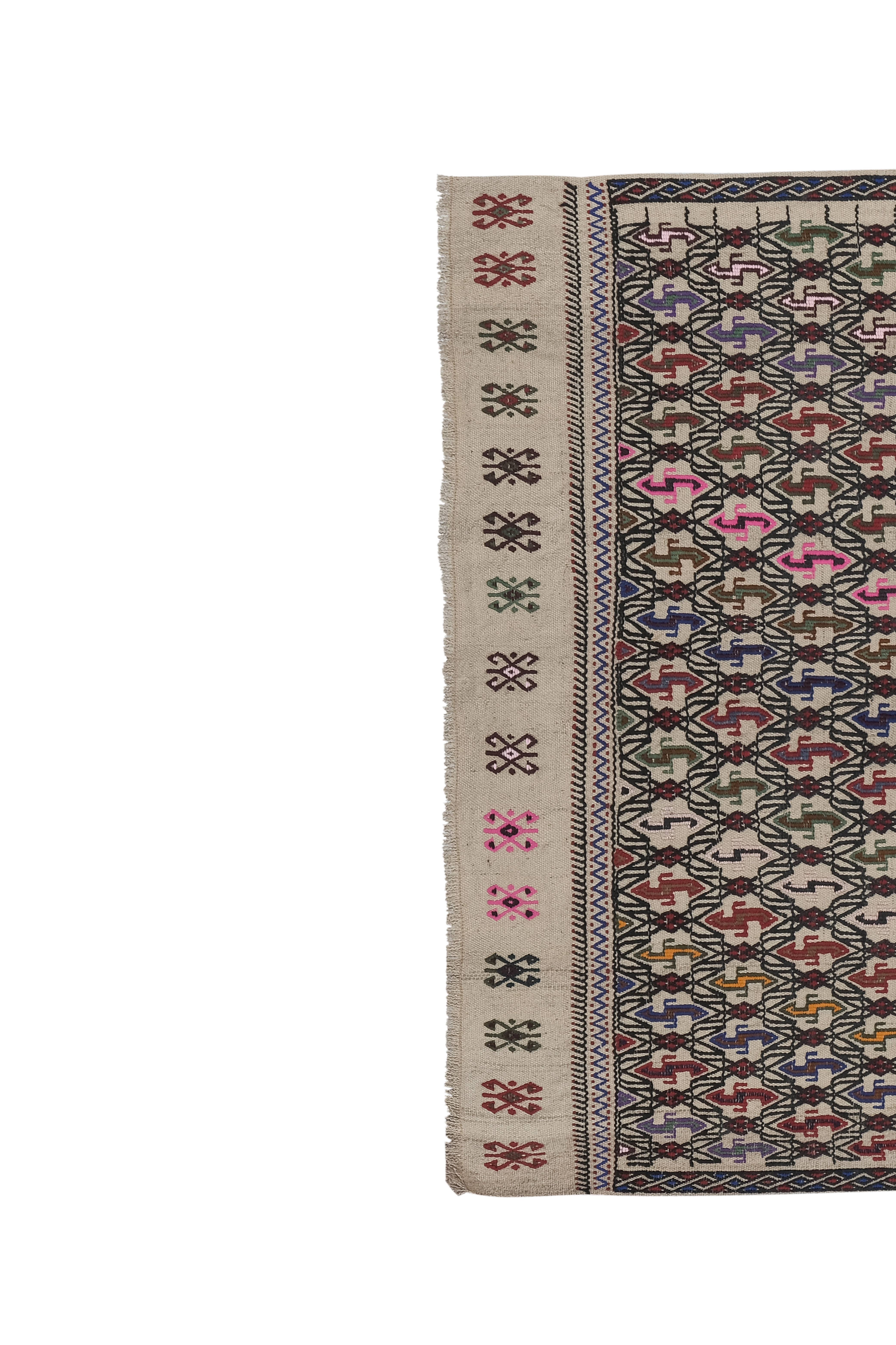Vintage Turkish Kilim Rug 5'' x 9''