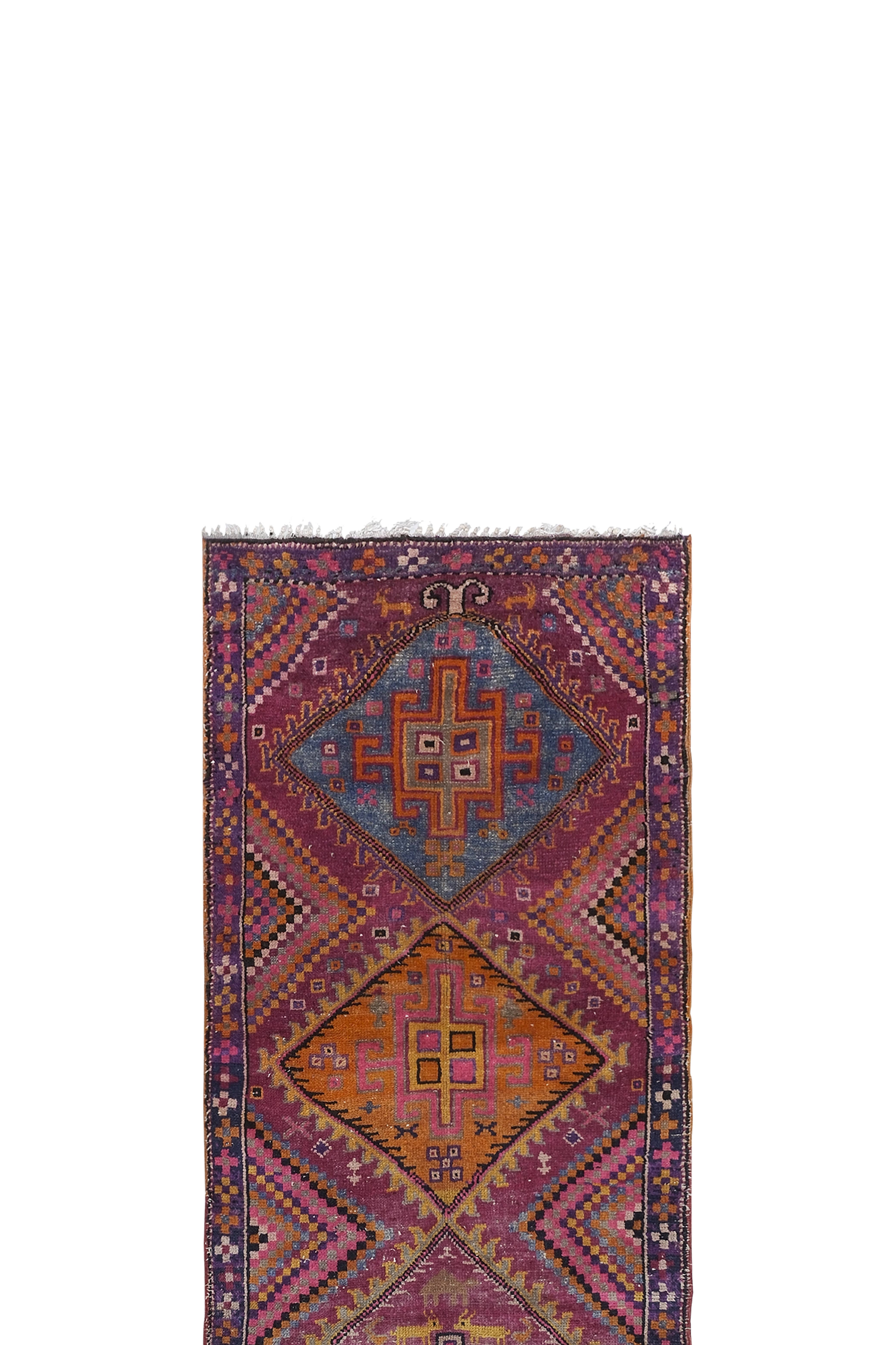 Vintage Herki Runner Rug 4'2'' x 12'1''