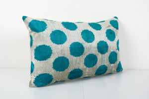 Silk Ikat Velvet Pillow Cover | 16'' x 24''