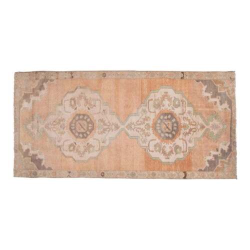 Vintage Turkish Karapinar Runner Rug 4'11'' x 10'3''