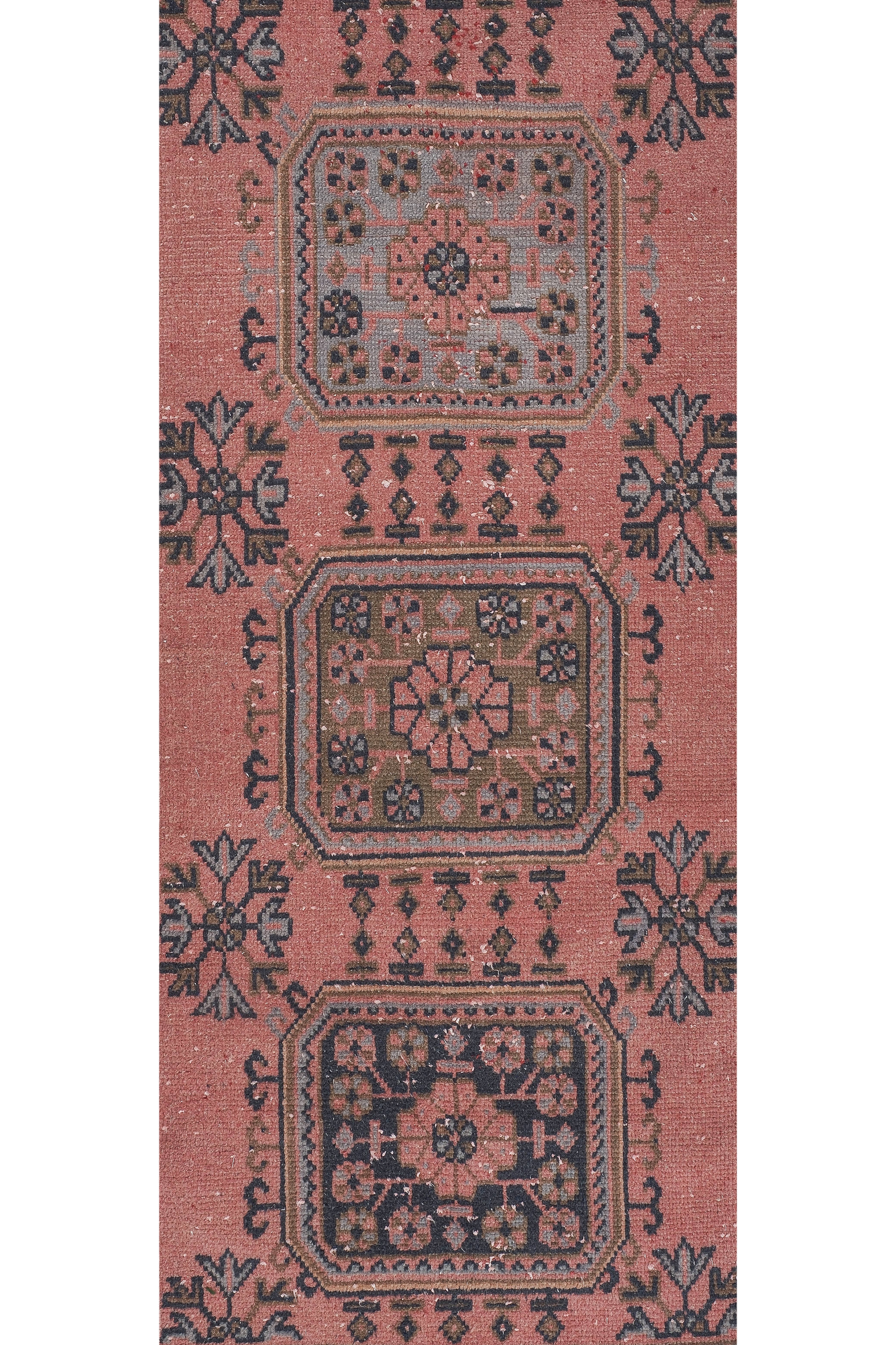 Vintage Turkish Runner Rug 2'6'' x 21'9''
