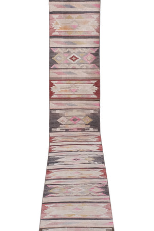 Vintage Turkish Kilim Runner 2'3'' x 22'2''