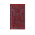 Vintage Turkish Karapinar Kilim Rug 4'7'' x 7'9''