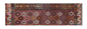 Vintage Turkish Kilim Runner 3'9'' x 12'4''