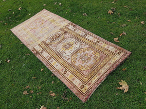 Vintage Caucasian Rug 3'2'' x 7'9''
