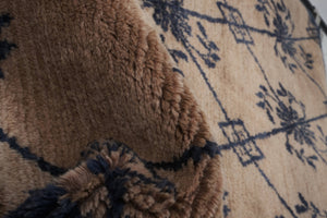 Vintage Turkish Shaggy Rug 3'9'' x 5'4''