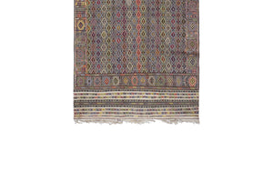 Vintage Turkish Kilim Rug 5'1'' x 11'9''