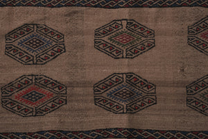 Vintage Turkish Kilim Runner 1'4'' x 13'1''