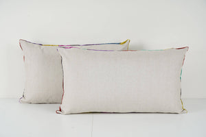 Silk Ikat Velvet Pillow Cover Set of 2 | 16'' x 24''