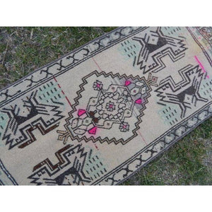 Vintage Turkish Rug 19'' x 40''