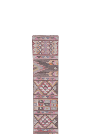 Vintage Turkish Kilim Runner 2'4'' x 23'4''
