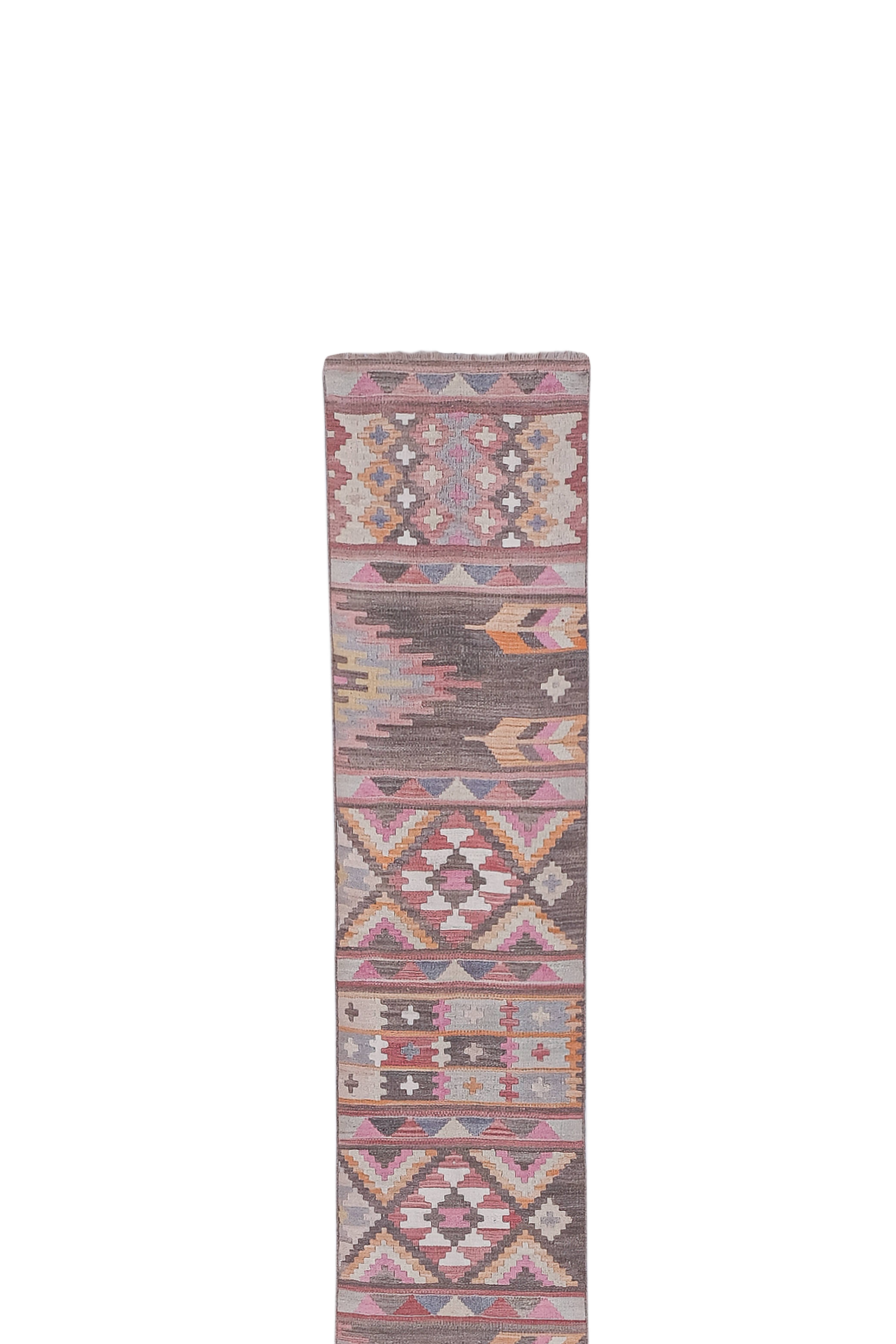 Vintage Turkish Kilim Runner 2'4'' x 23'4''
