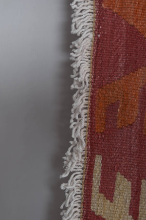 Vintage Turkish Kilim Rug 4'11'' x 14'5''