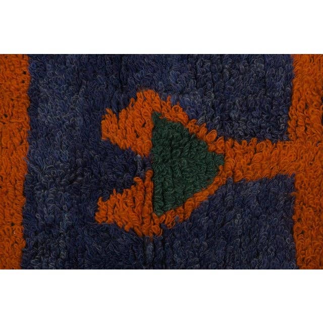 Vintage Turkish Shaggy Rug 6' x 6'2''